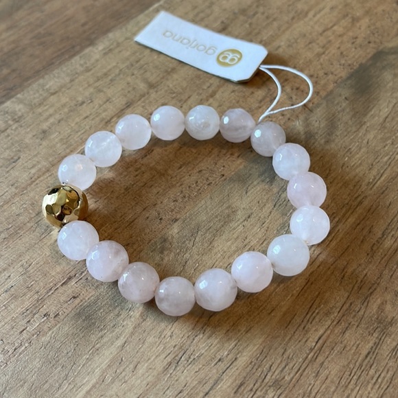 Gorjana NWT ✨ Power Gemstone Beaded Bracelet / Crystal Quartz - Picture 8 of 9
